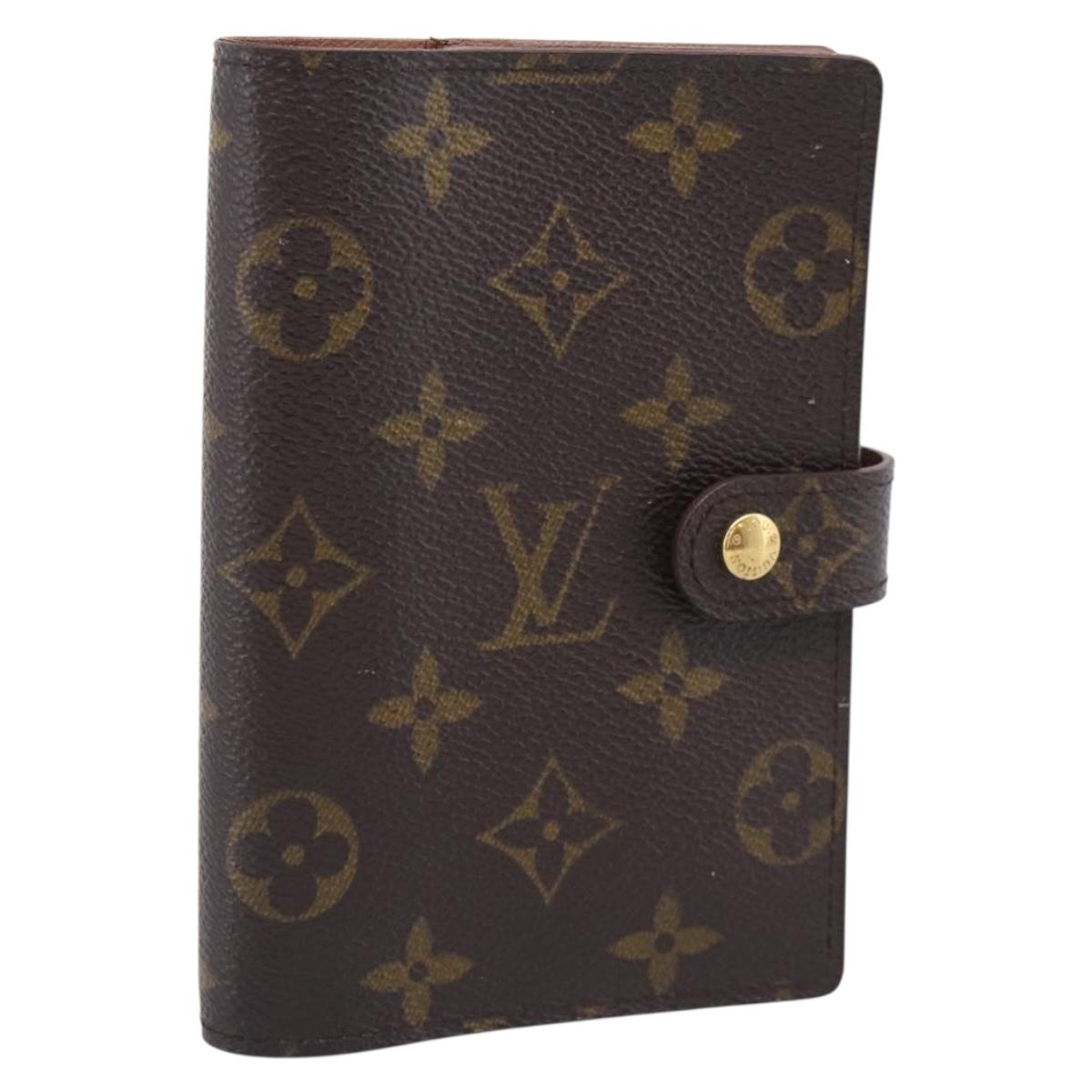 LOUIS VUITTON Monogram Agenda PM Day Planner Cover R20005 LV Auth BA16748