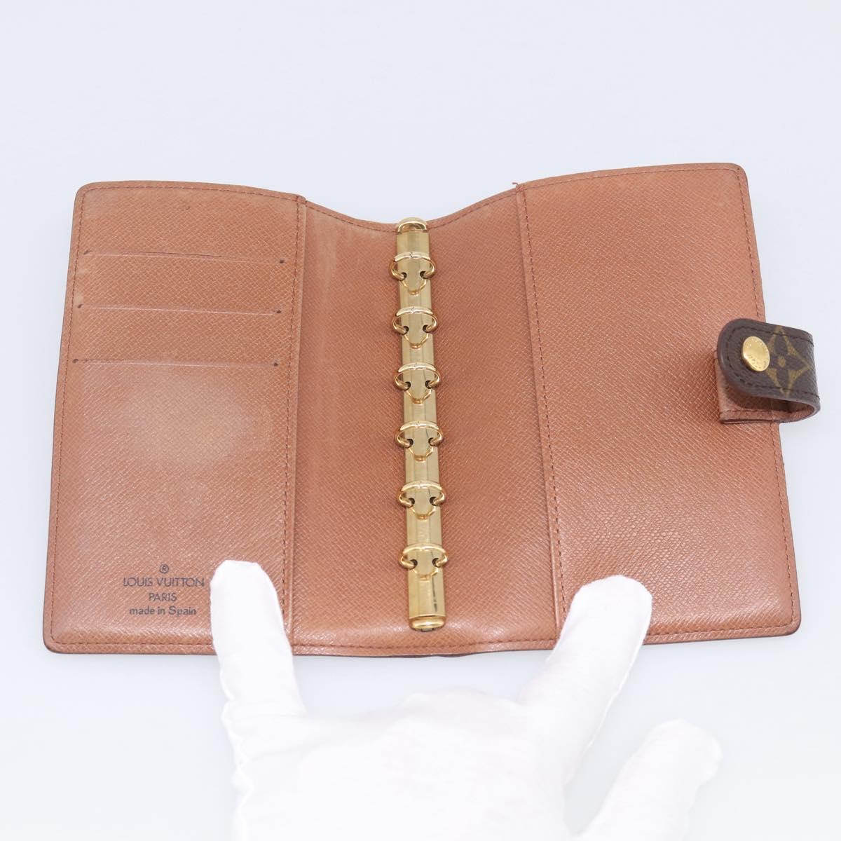 LOUIS VUITTON Monogram Agenda PM Day Planner Cover R20005 LV Auth BA16748