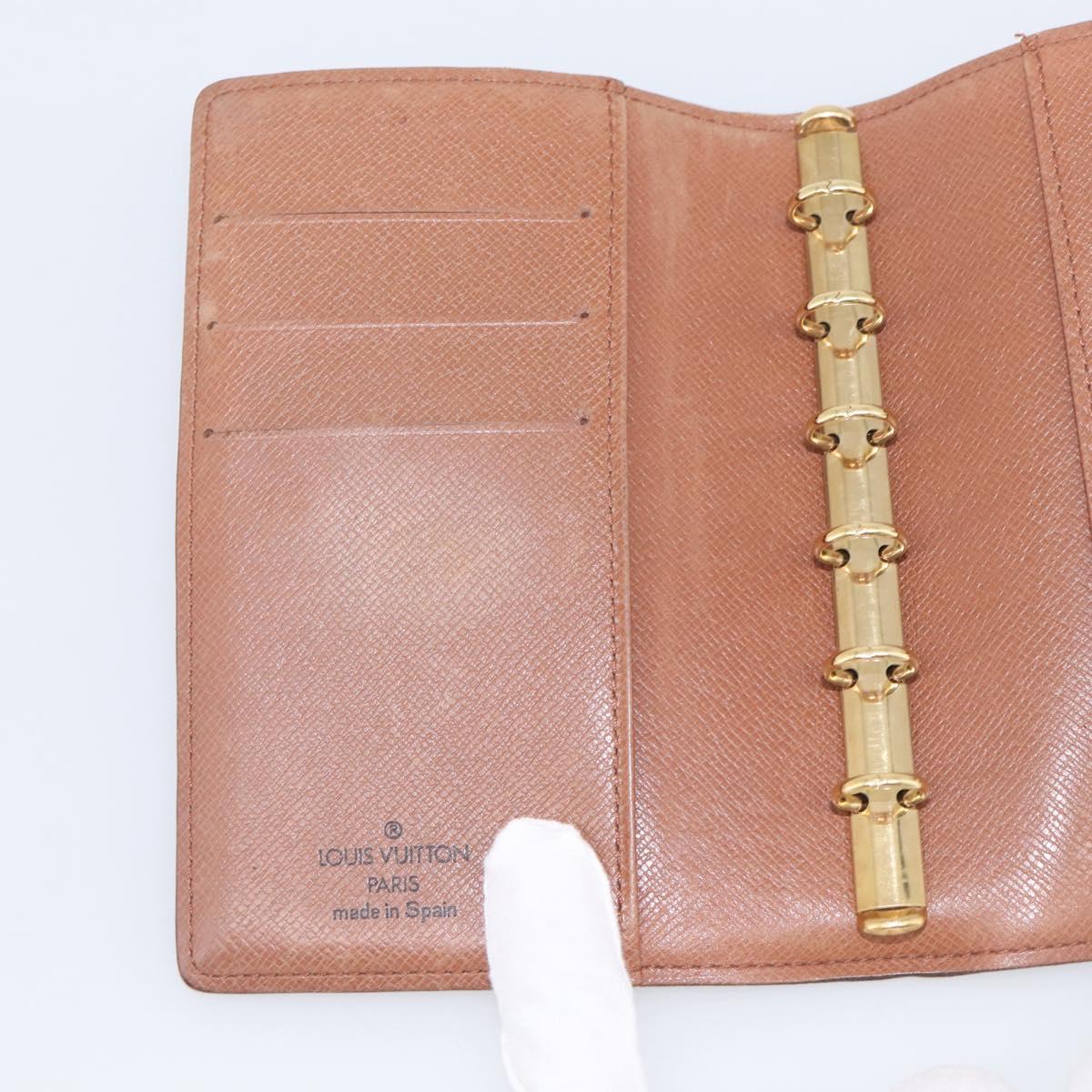 LOUIS VUITTON Monogram Agenda PM Day Planner Cover R20005 LV Auth BA16748