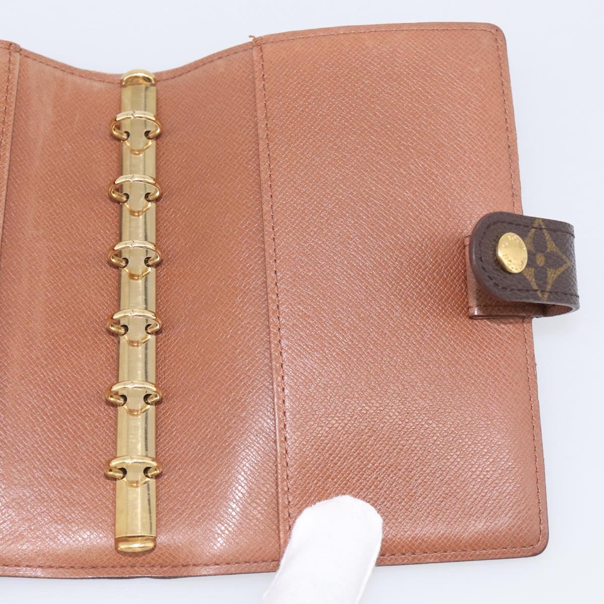 LOUIS VUITTON Monogram Agenda PM Day Planner Cover R20005 LV Auth BA16748