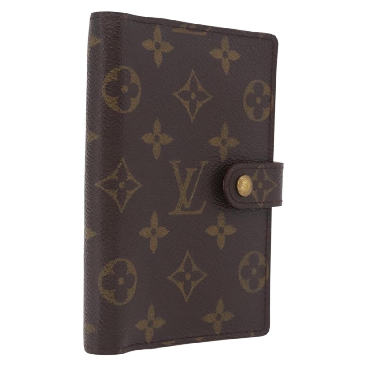 LOUIS VUITTON Monogram Agenda PM Day Planner Cover R20005 LV Auth BA16749