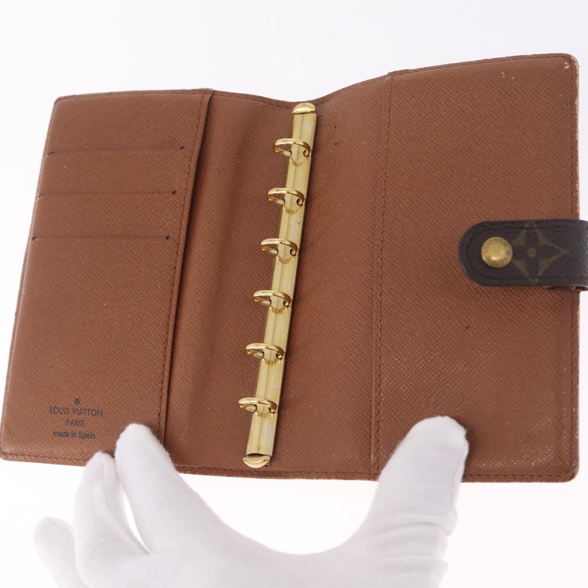 LOUIS VUITTON Monogram Agenda PM Day Planner Cover R20005 LV Auth BA16749