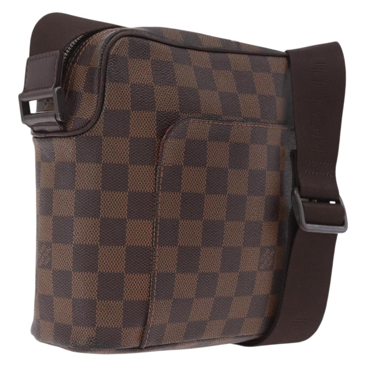 LOUIS VUITTON Damier Ebene Olaf PM Shoulder Bag N41442 LV Auth BA16751
