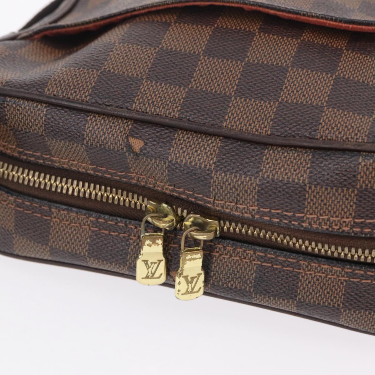 LOUIS VUITTON Damier Ebene Olaf PM Shoulder Bag N41442 LV Auth BA16751