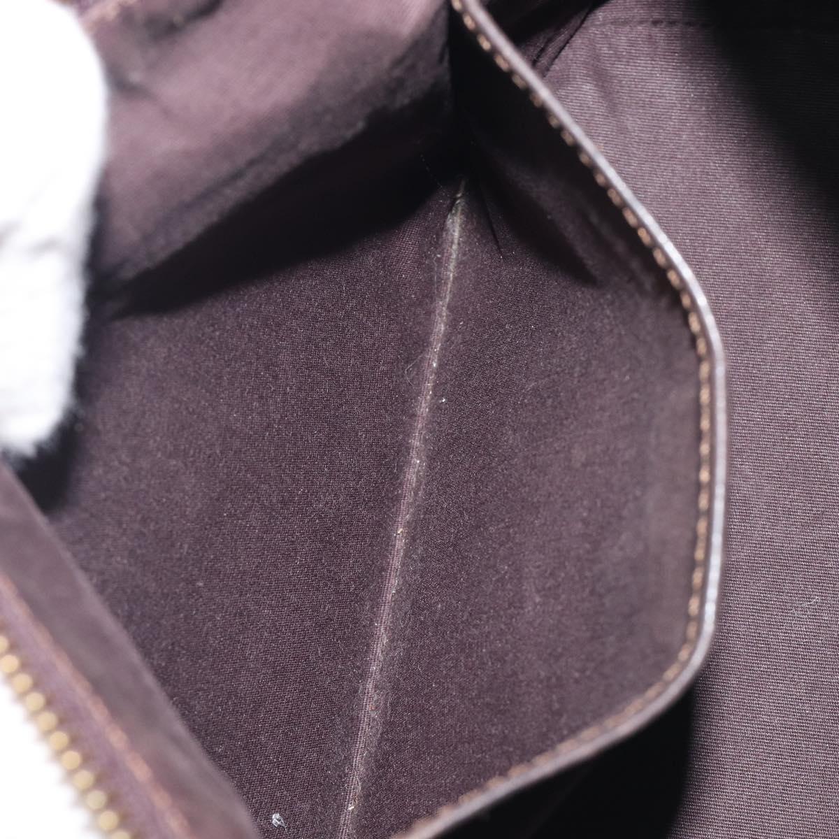 CELINE C Macadam Canvas Shoulder Bag Suede Brown Gold Auth BA16764