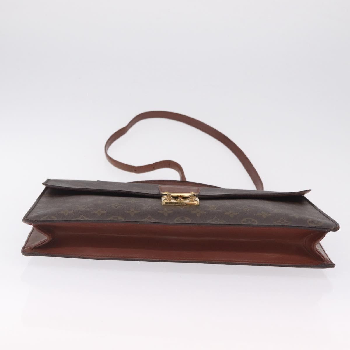 LOUIS VUITTON Monogram Porte Documents Bandouliere Bag M53338 LV Auth BA16765