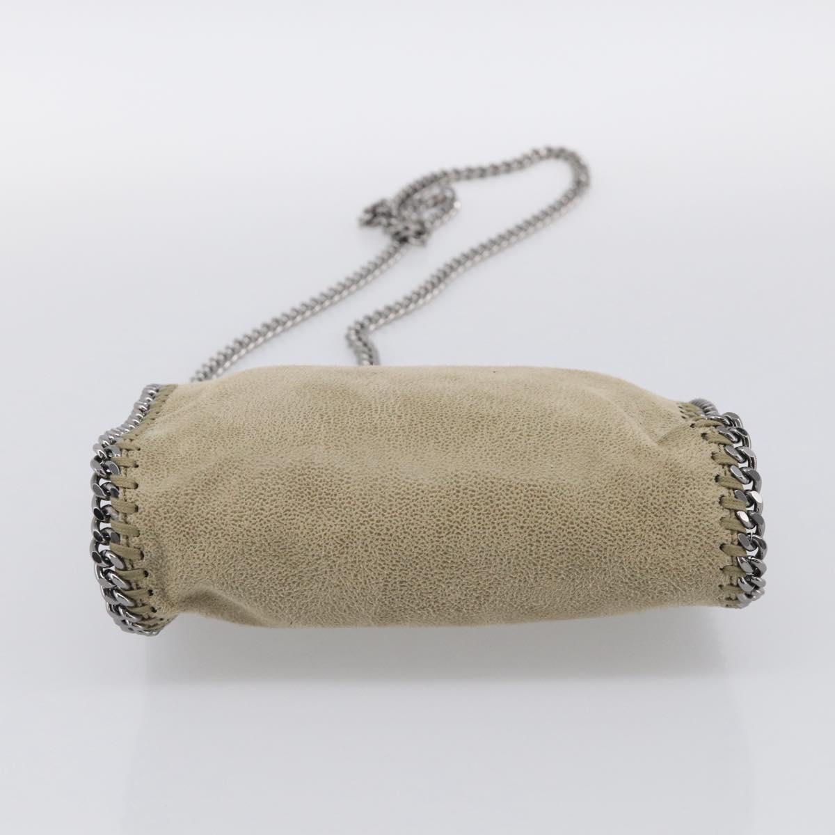 Stella McCartney Falabella Bag Polyester Beige Silver 391698 Auth BA16766A