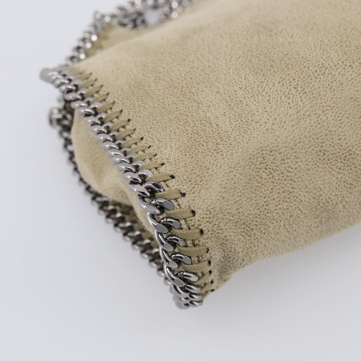 Stella McCartney Falabella Bag Polyester Beige Silver 391698 Auth BA16766A