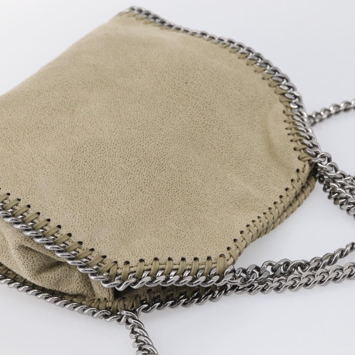 Stella McCartney Falabella Bag Polyester Beige Silver 391698 Auth BA16766A