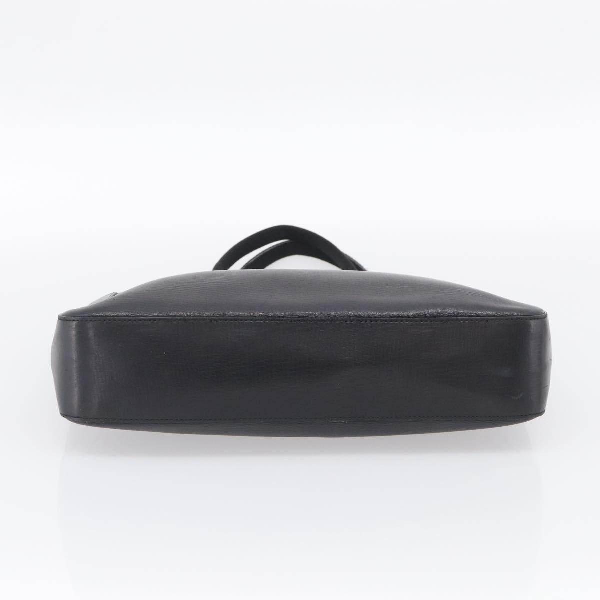 GUCCI Hand Bag Leather Black Silver 73983 Auth BA16769