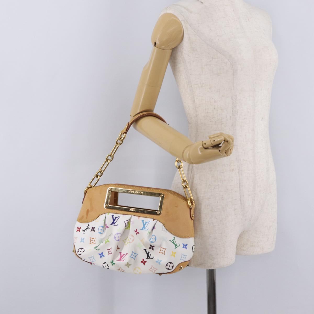 LOUIS VUITTON Monogram Multicolor Judy PM Bag White M40257 LV Auth BA16774A