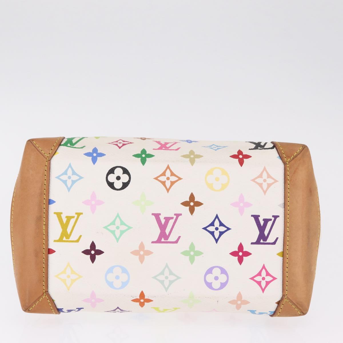 LOUIS VUITTON Monogram Multicolor Audra Hand Bag White M40047 LV Auth BA16775A