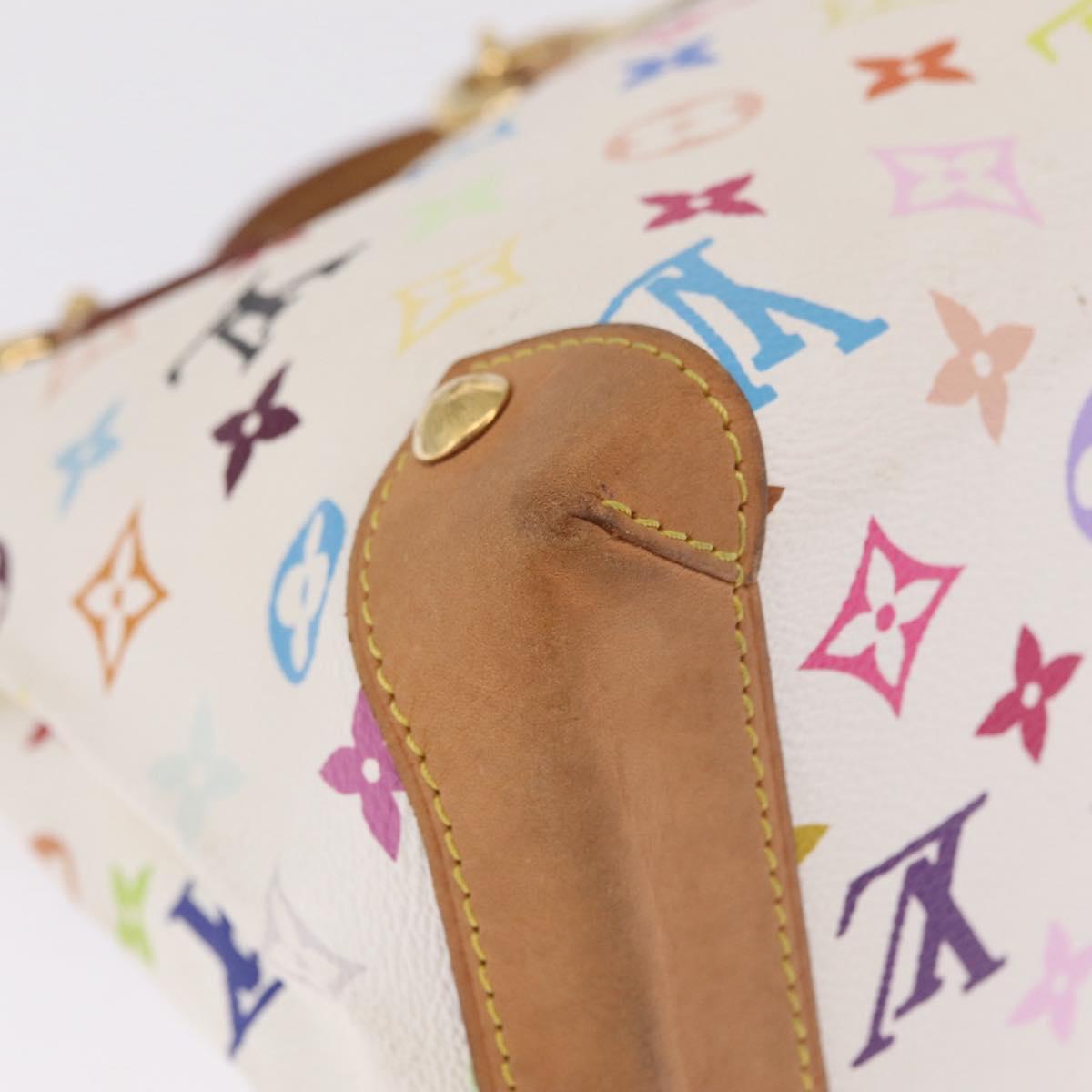 LOUIS VUITTON Monogram Multicolor Audra Hand Bag White M40047 LV Auth BA16775A