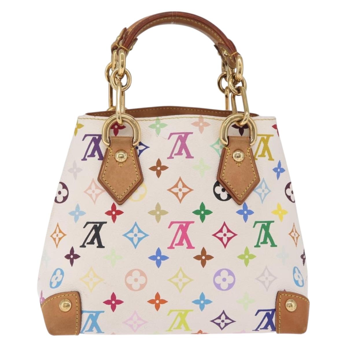 LOUIS VUITTON Monogram Multicolor Audra Hand Bag White M40047 LV Auth BA16775A