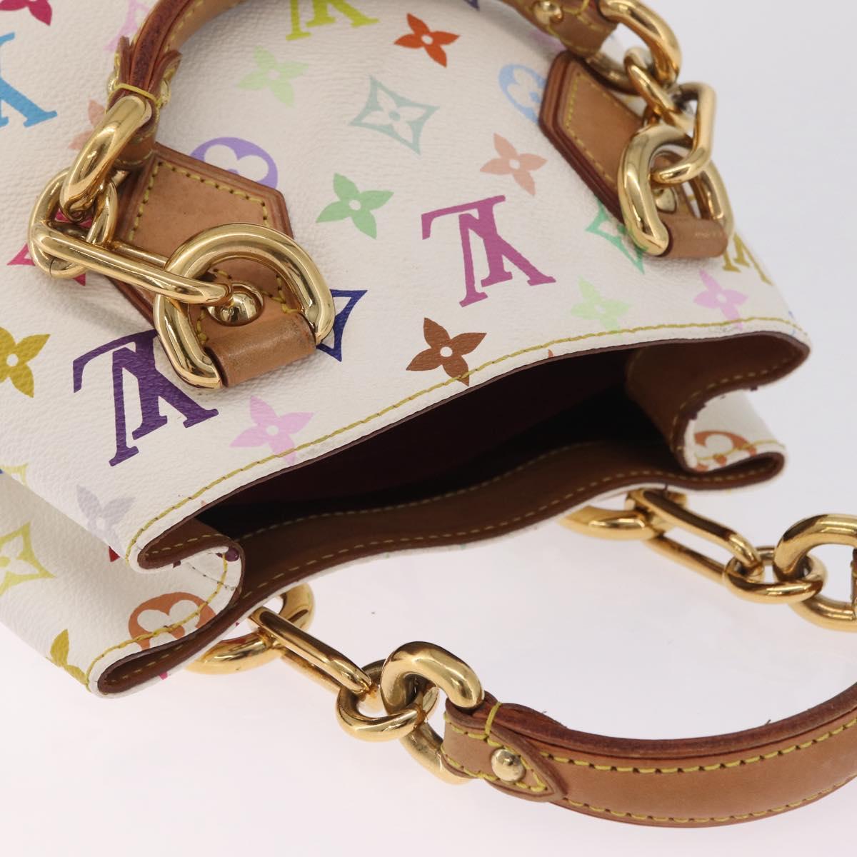 LOUIS VUITTON Monogram Multicolor Audra Hand Bag White M40047 LV Auth BA16775A