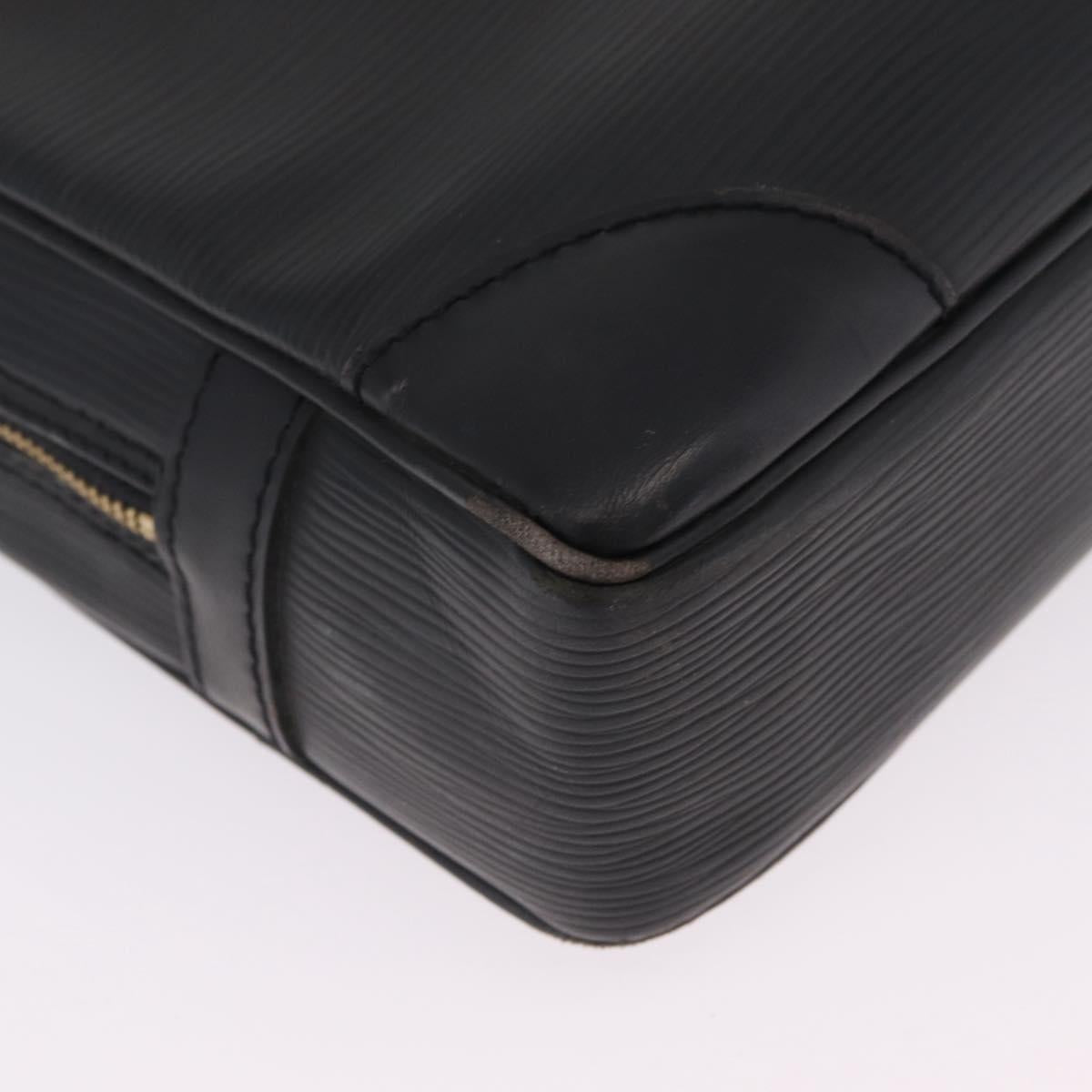 LOUIS VUITTON Epi Porte Documents Voyage Business Bag Black M54472 Auth BA16779
