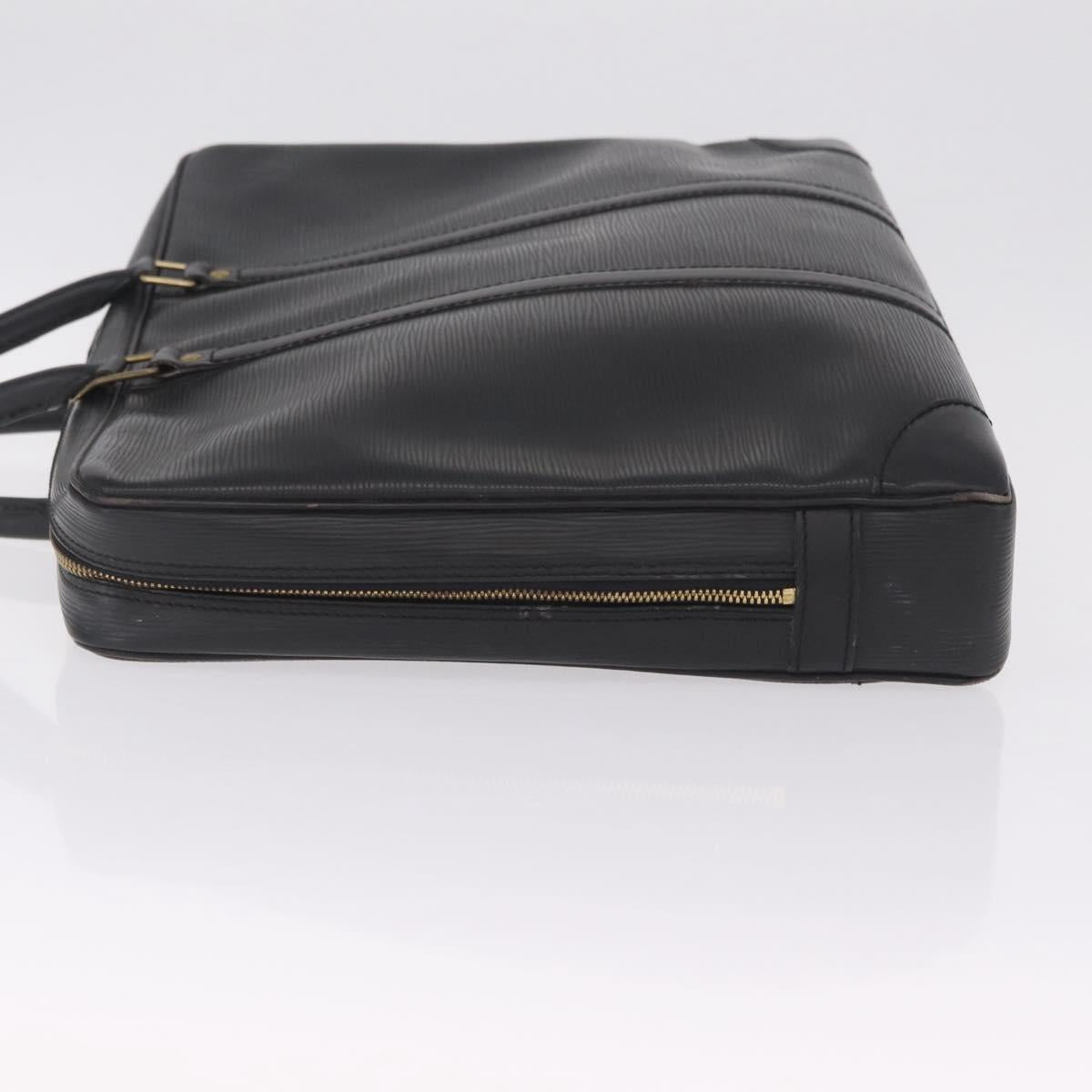LOUIS VUITTON Epi Porte Documents Voyage Business Bag Black M54472 Auth BA16779