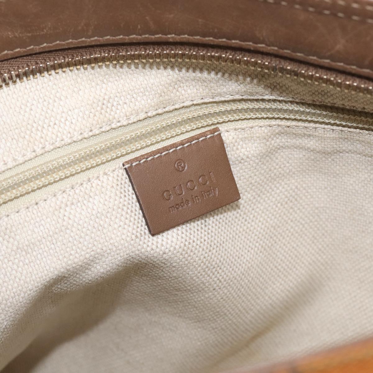 GUCCI GG Canvas Shoulder Bag Orange Gold Tone 337598 Auth BA16781