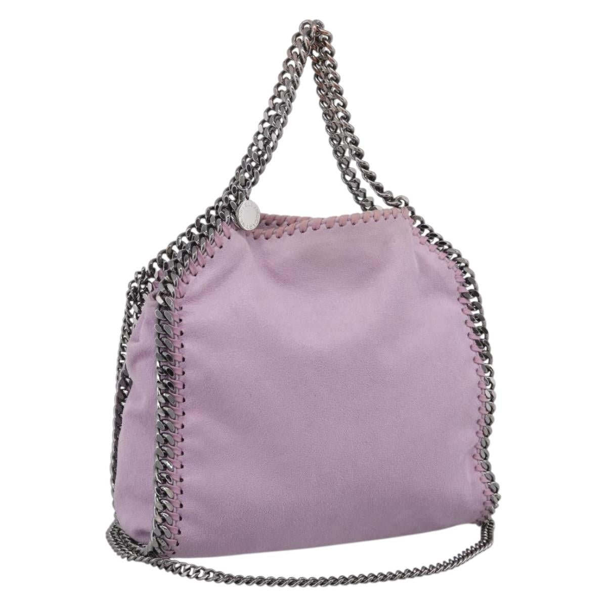 Stella McCartney Falabella Chain Hand Bag Polyester 2way Purple Auth BA16786A