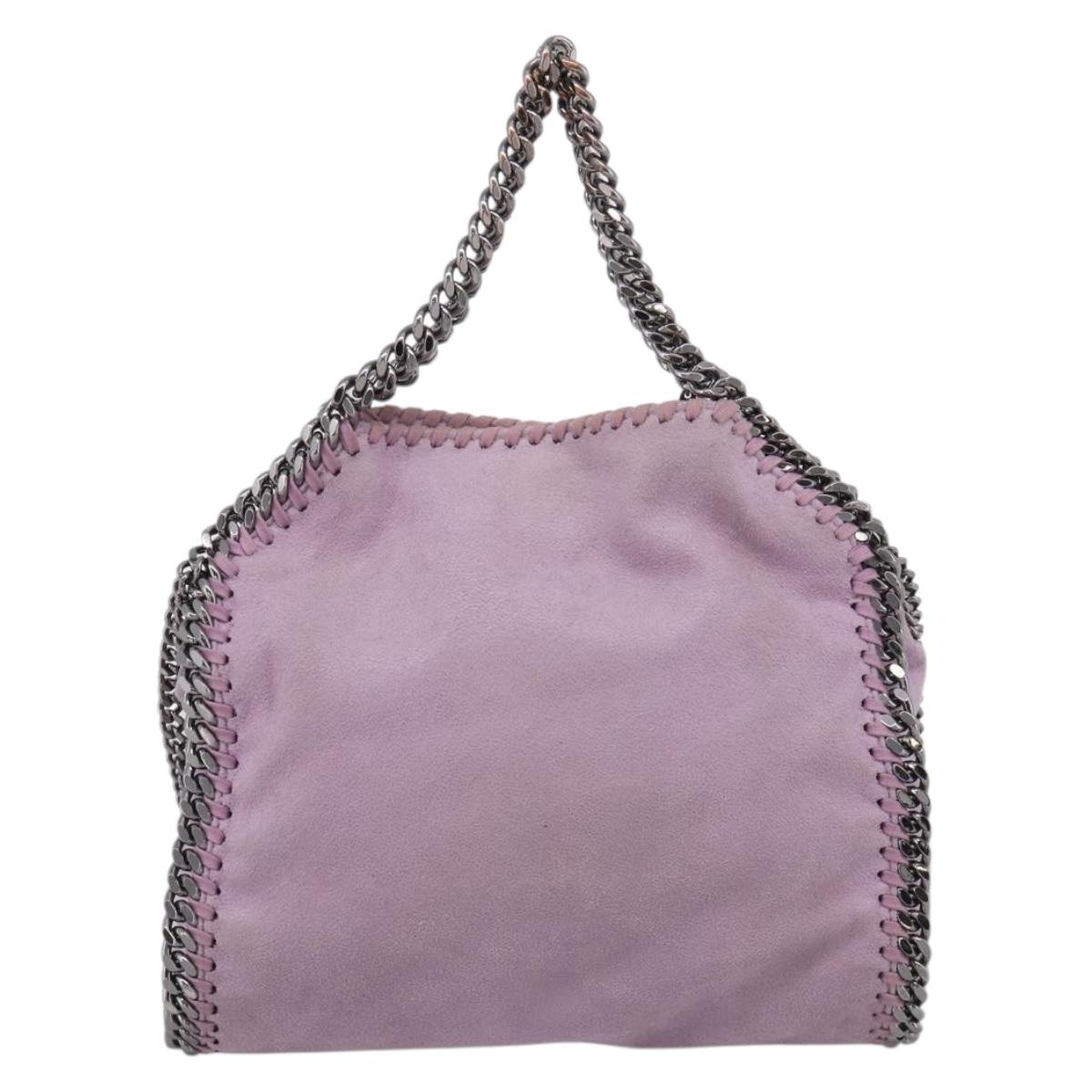 Stella McCartney Falabella Chain Hand Bag Polyester 2way Purple Auth BA16786A