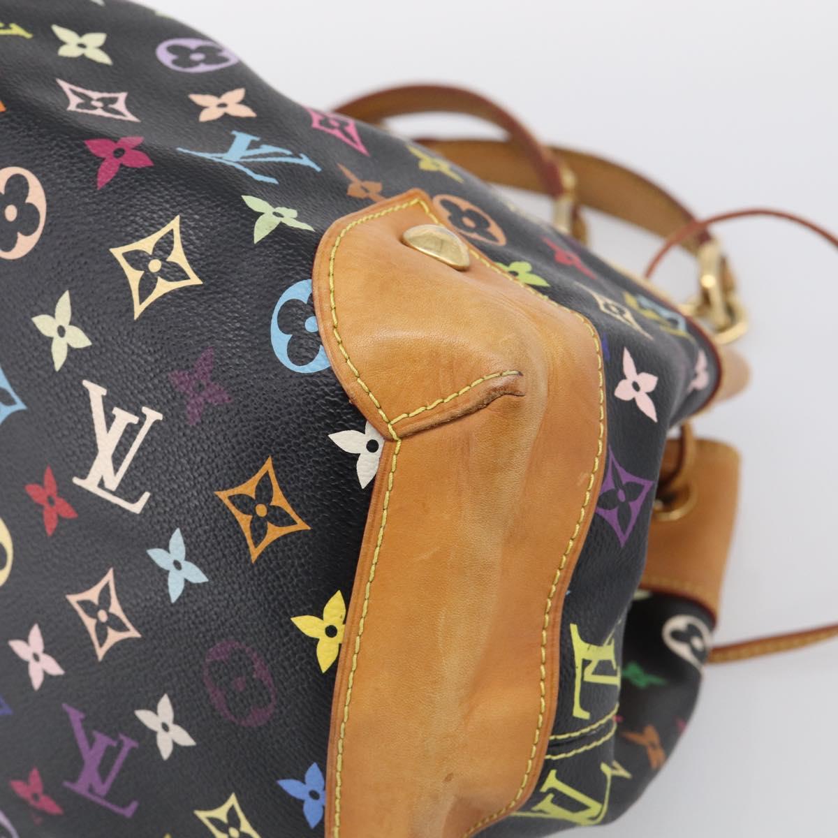 LOUIS VUITTON Monogram Multicolor Ursula Tote Bag Black M40124 LV Auth BA16788