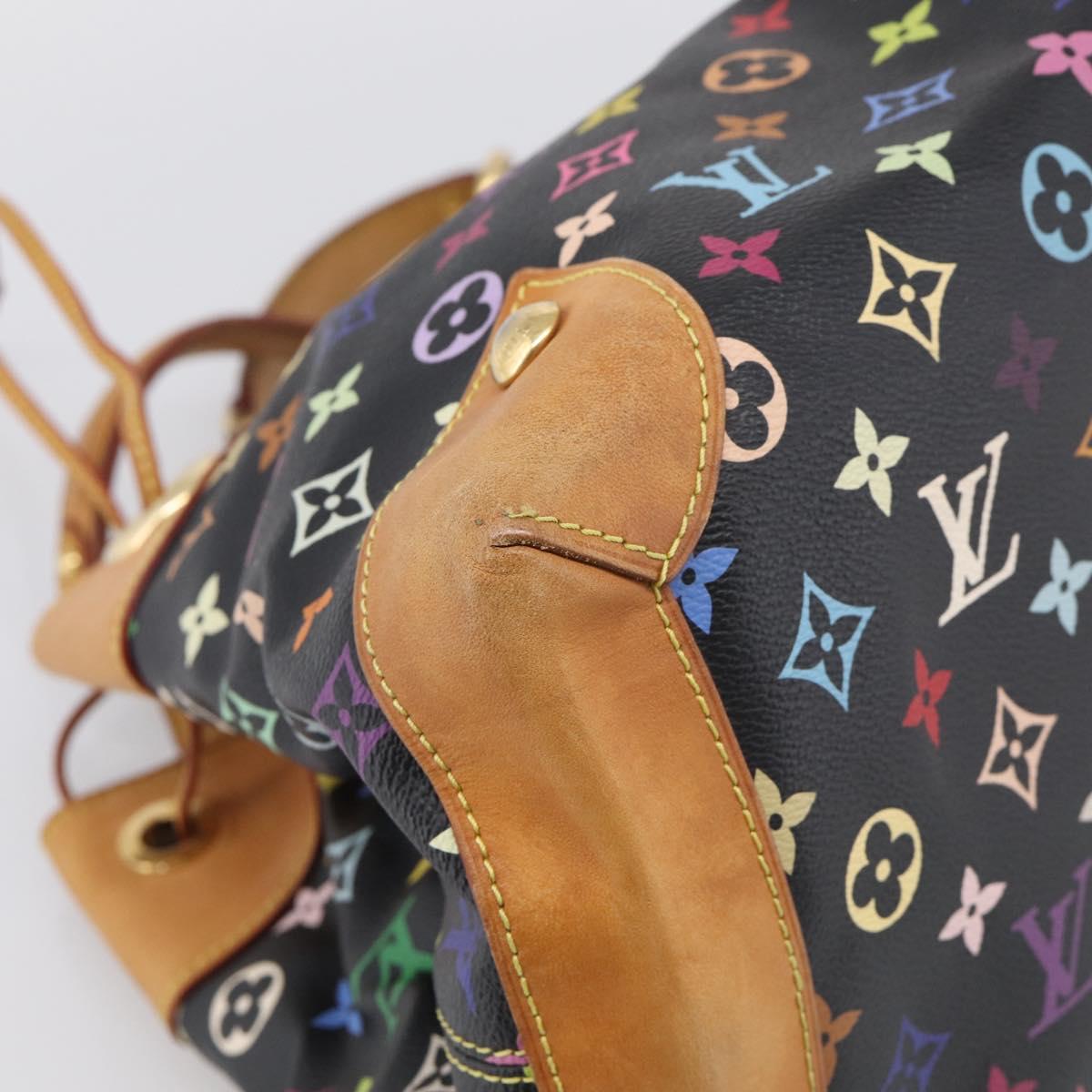 LOUIS VUITTON Monogram Multicolor Ursula Tote Bag Black M40124 LV Auth BA16788