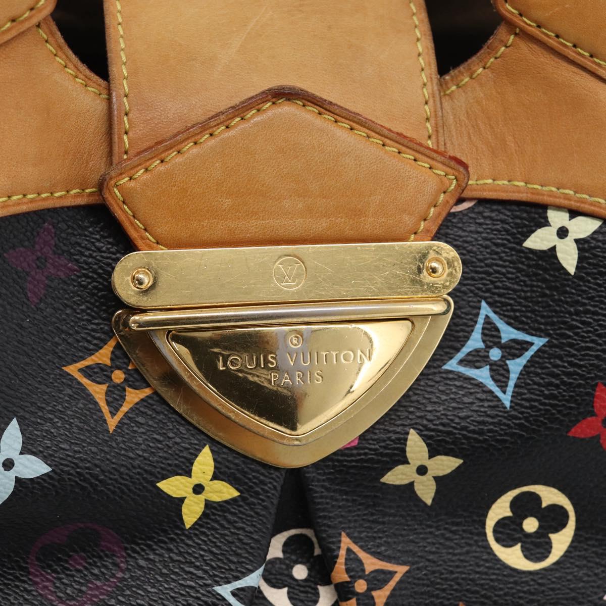 LOUIS VUITTON Monogram Multicolor Ursula Tote Bag Black M40124 LV Auth BA16788