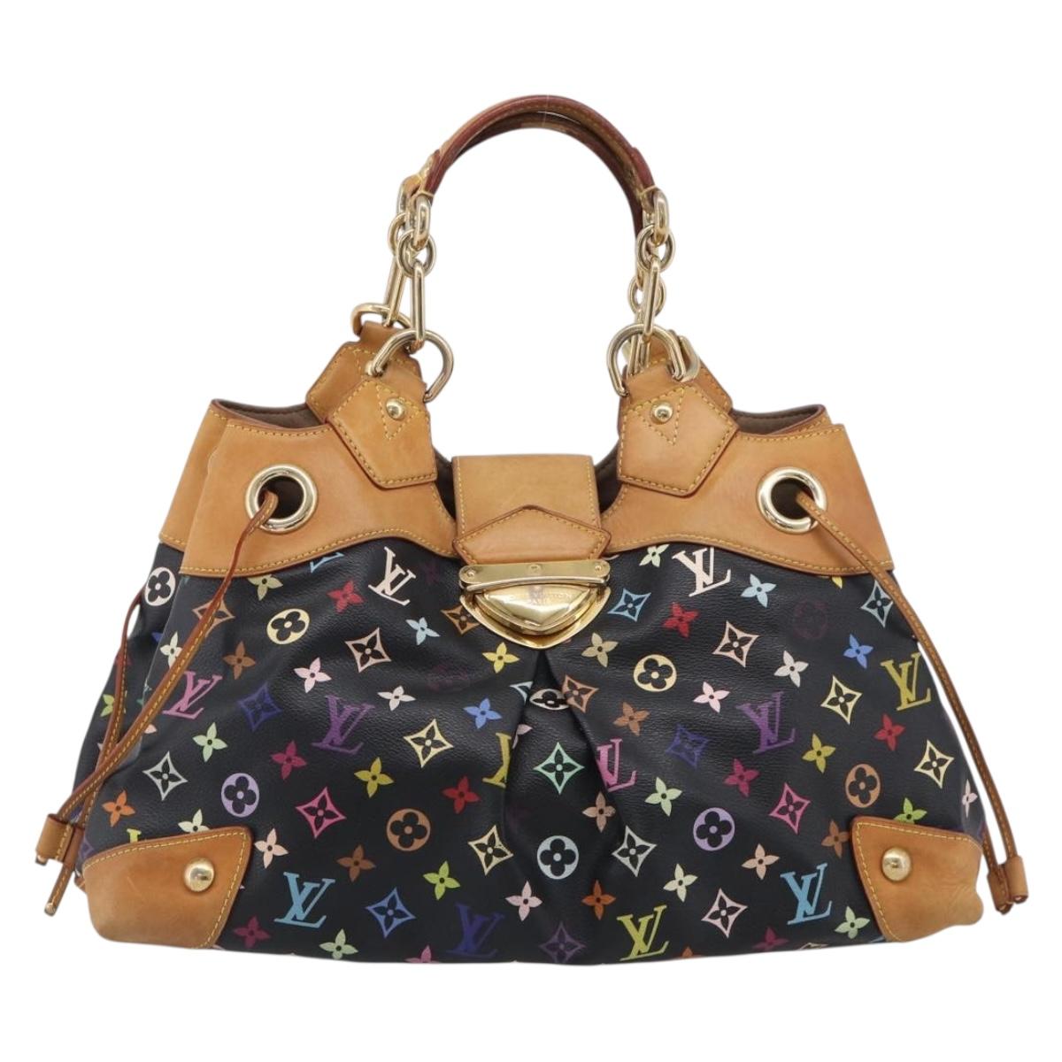 LOUIS VUITTON Monogram Multicolor Ursula Tote Bag Black M40124 LV Auth BA16788
