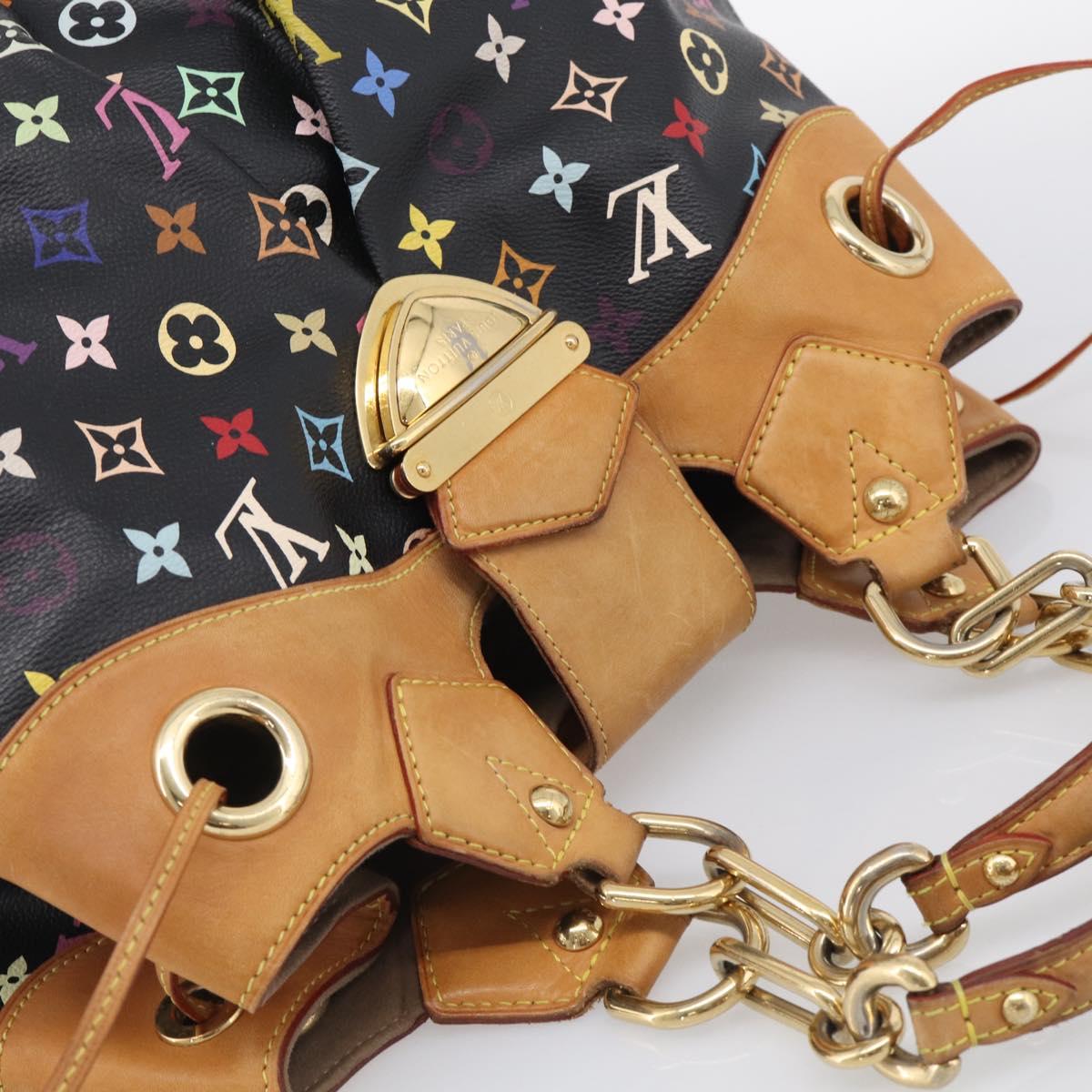 LOUIS VUITTON Monogram Multicolor Ursula Tote Bag Black M40124 LV Auth BA16788