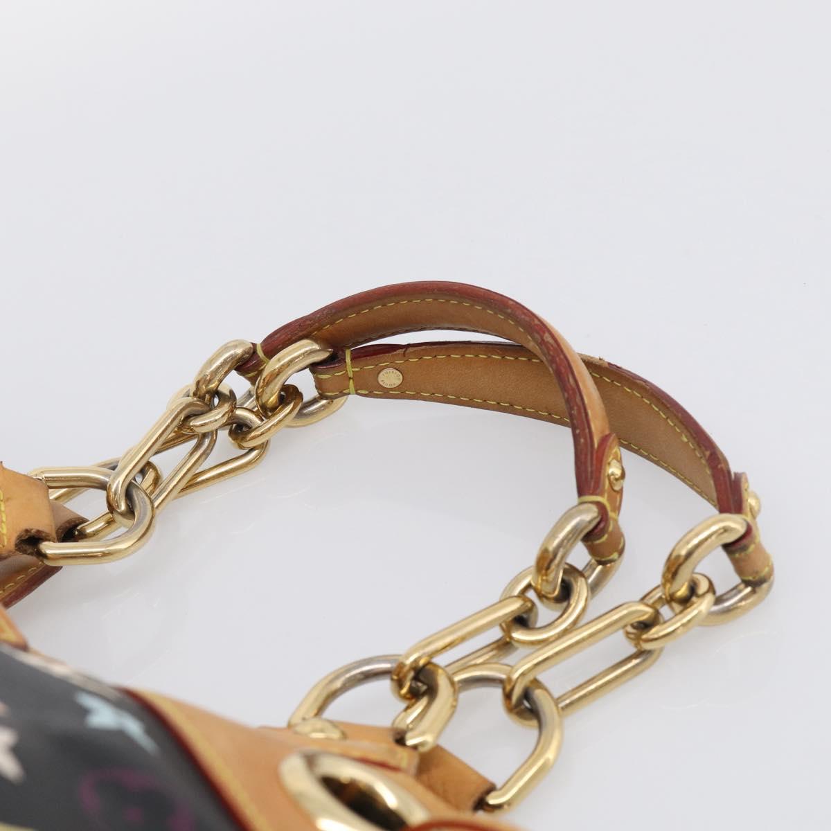 LOUIS VUITTON Monogram Multicolor Ursula Tote Bag Black M40124 LV Auth BA16788