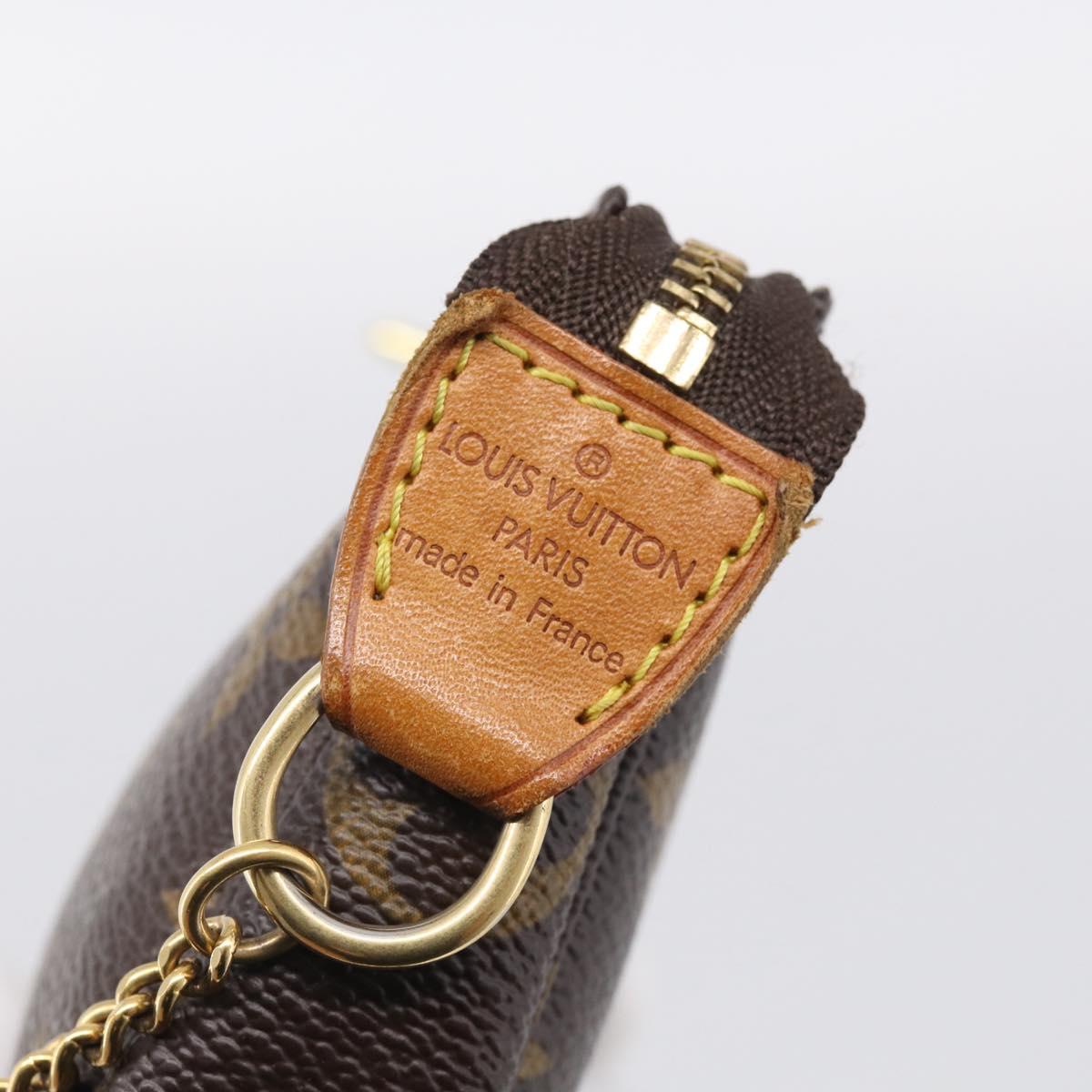 LOUIS VUITTON Monogram T&B Mini Pochette Accessoires Pouch M60153 Auth BA16792