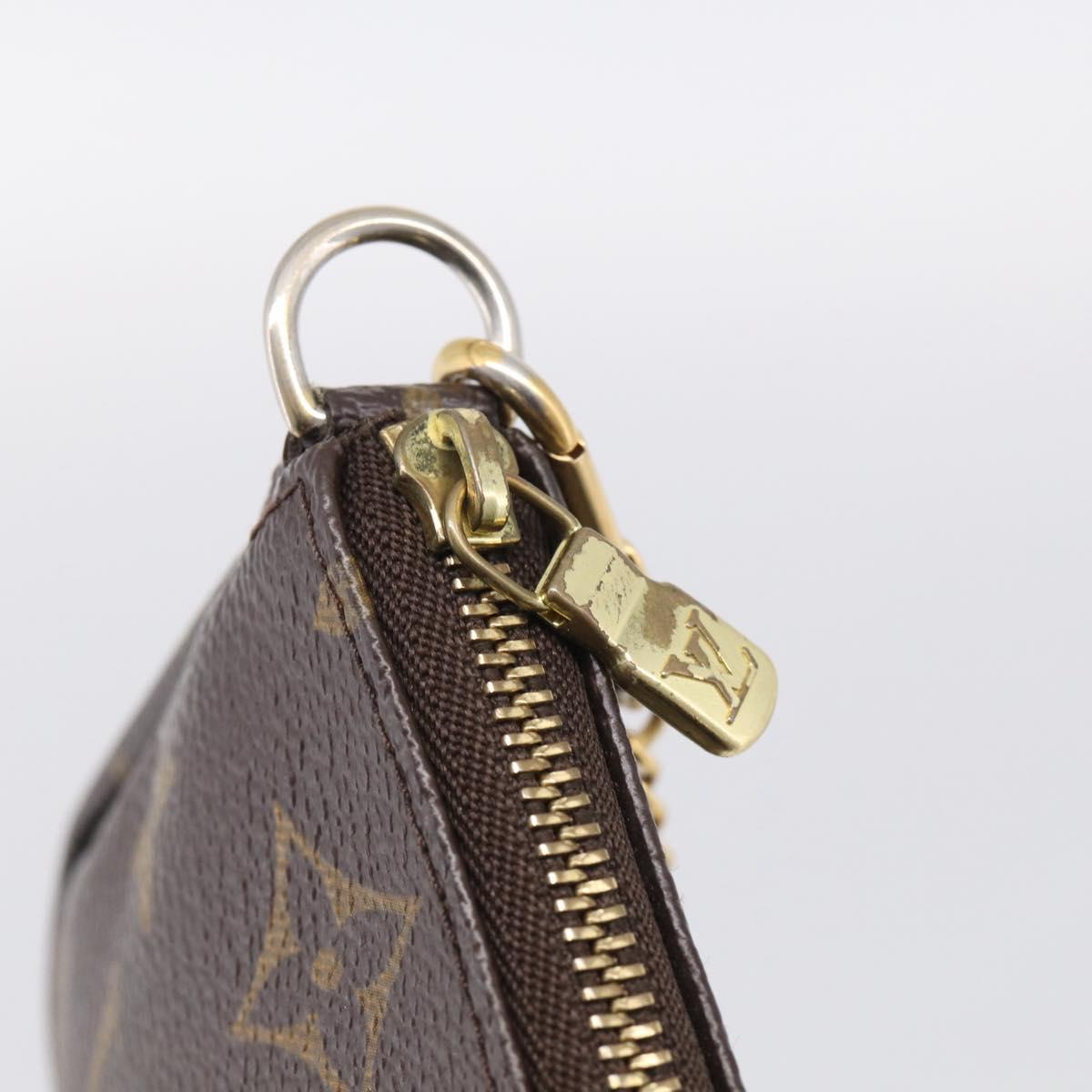 LOUIS VUITTON Monogram T&B Mini Pochette Accessoires Pouch M60153 Auth BA16792