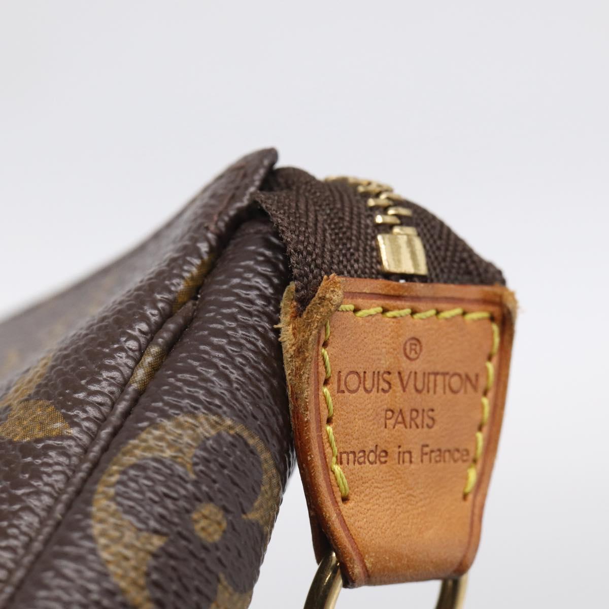 LOUIS VUITTON Monogram T&B Mini Pochette Accessoires Pouch M60153 Auth BA16792