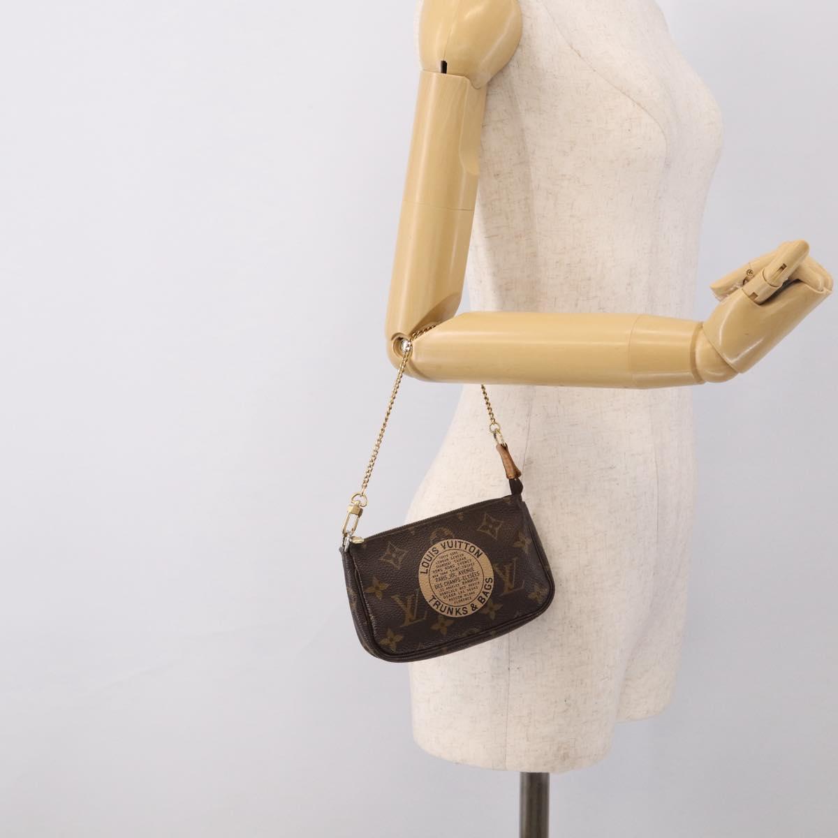 LOUIS VUITTON Monogram T&B Mini Pochette Accessoires Pouch M60153 Auth BA16792