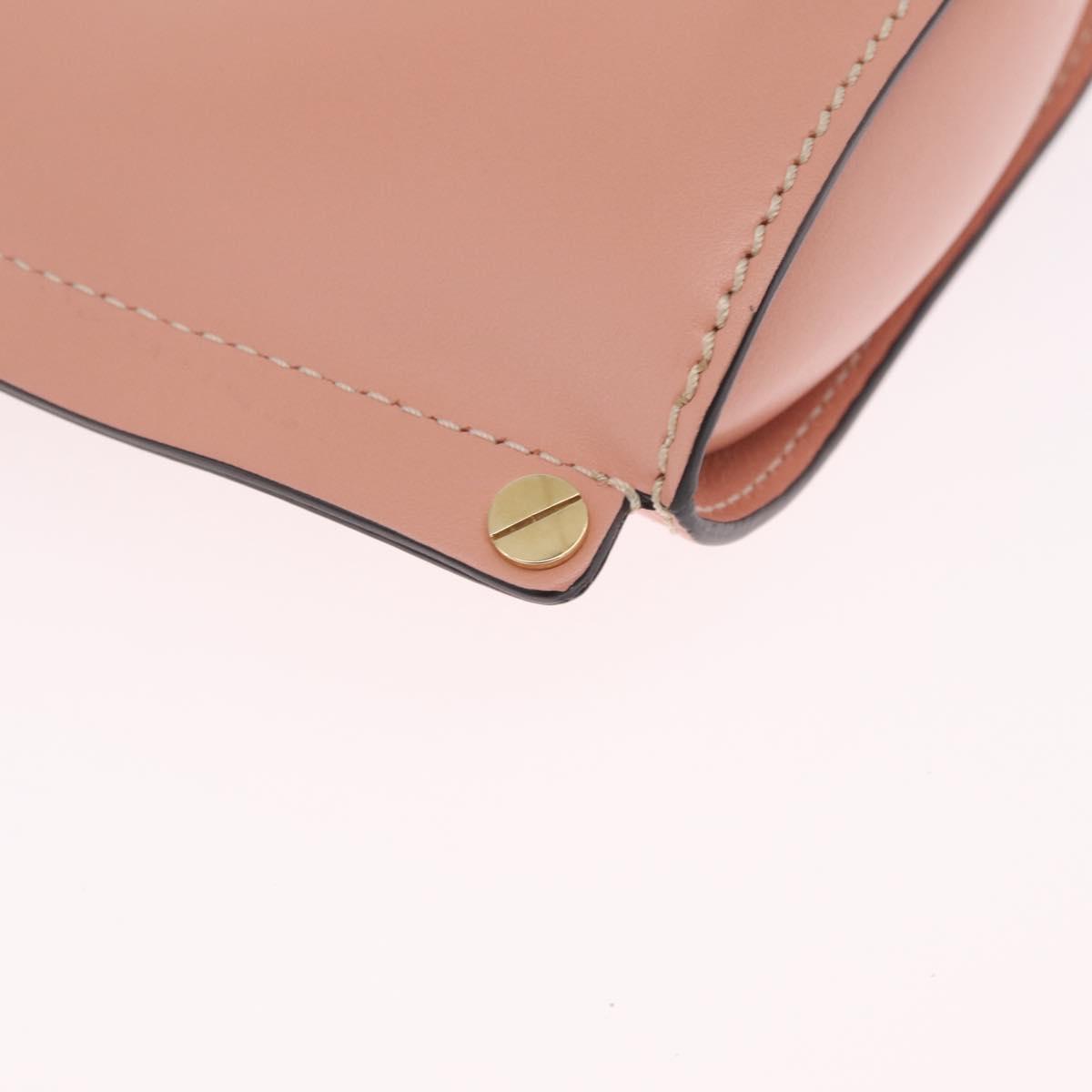 Chloe Abby Rocky Shoulder Bag Leather Pink Gold Tone Auth BA16799A
