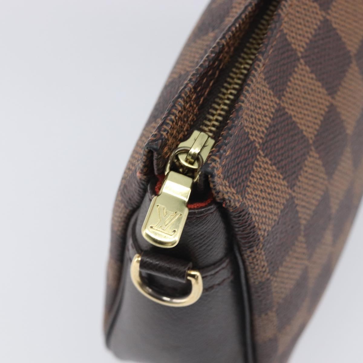 LOUIS VUITTON Damier Ebene Trousse Make Up Pouch N51982 LV Auth BA16808