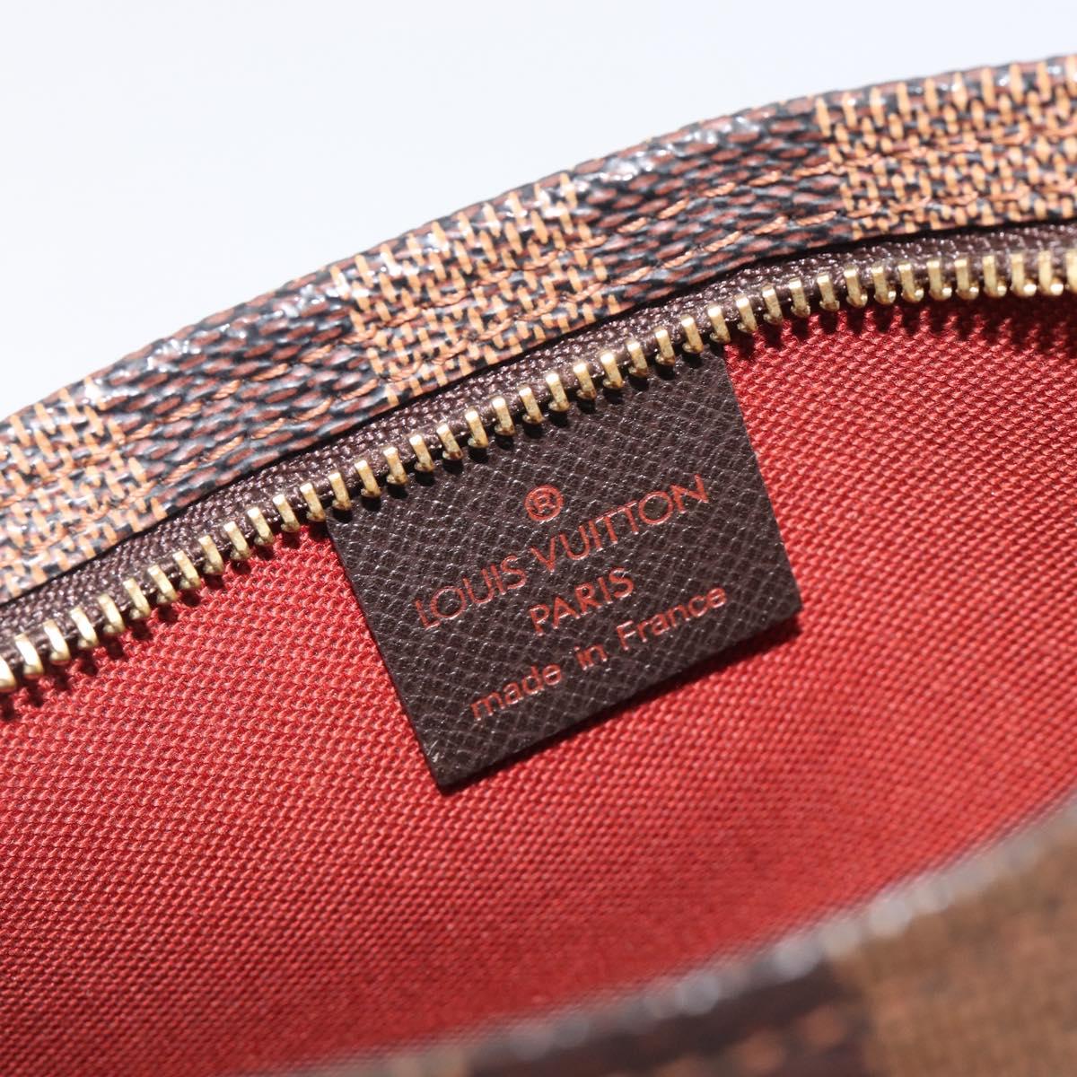 LOUIS VUITTON Damier Ebene Trousse Make Up Pouch N51982 LV Auth BA16808