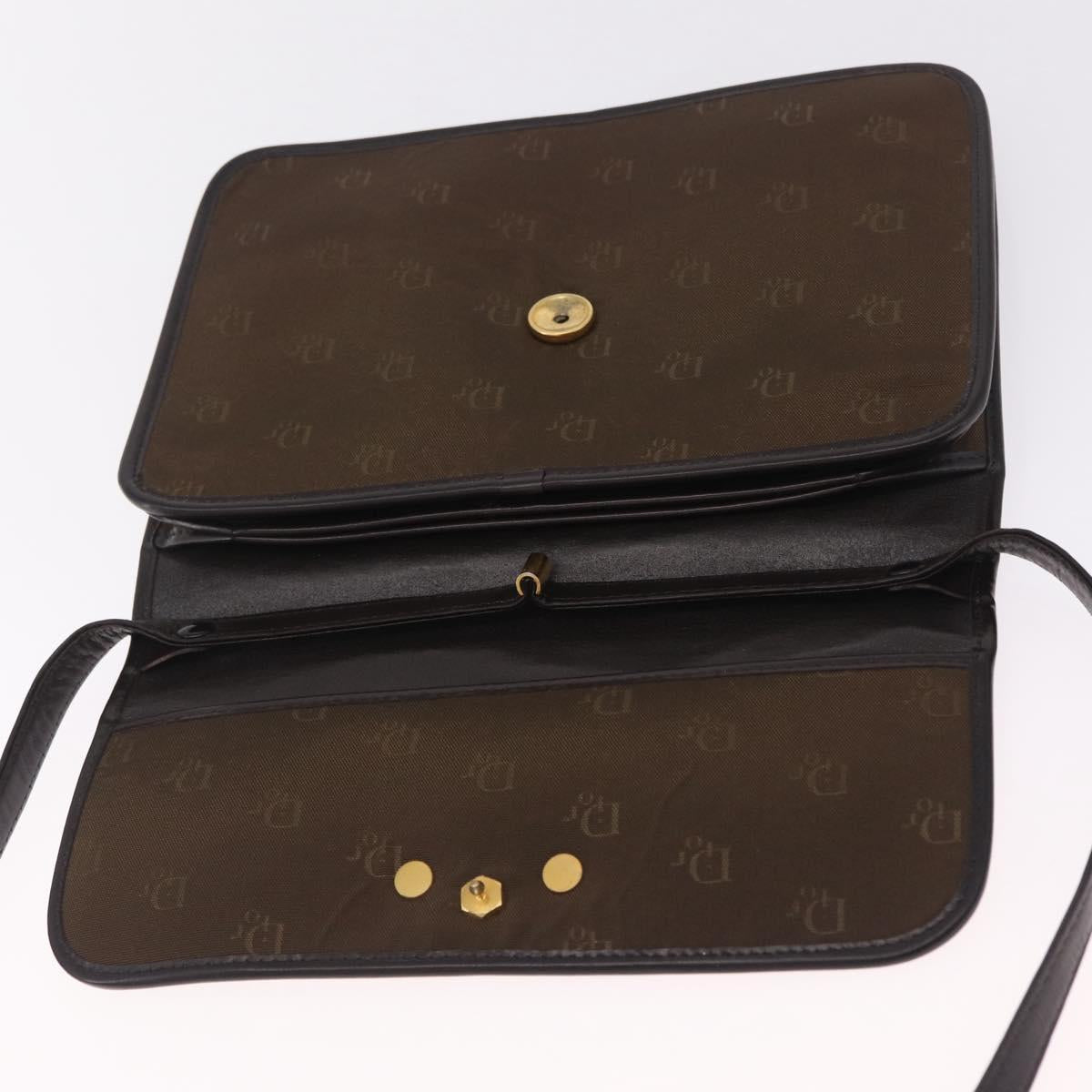 Christian Dior Honeycomb Shoulder Bag Canvas Brown Gold Tone Auth BA16813