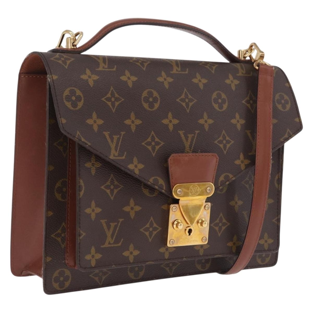 LOUIS VUITTON Monogram Monceau 28 Hand Bag 2way M51185 LV Auth BA16817A