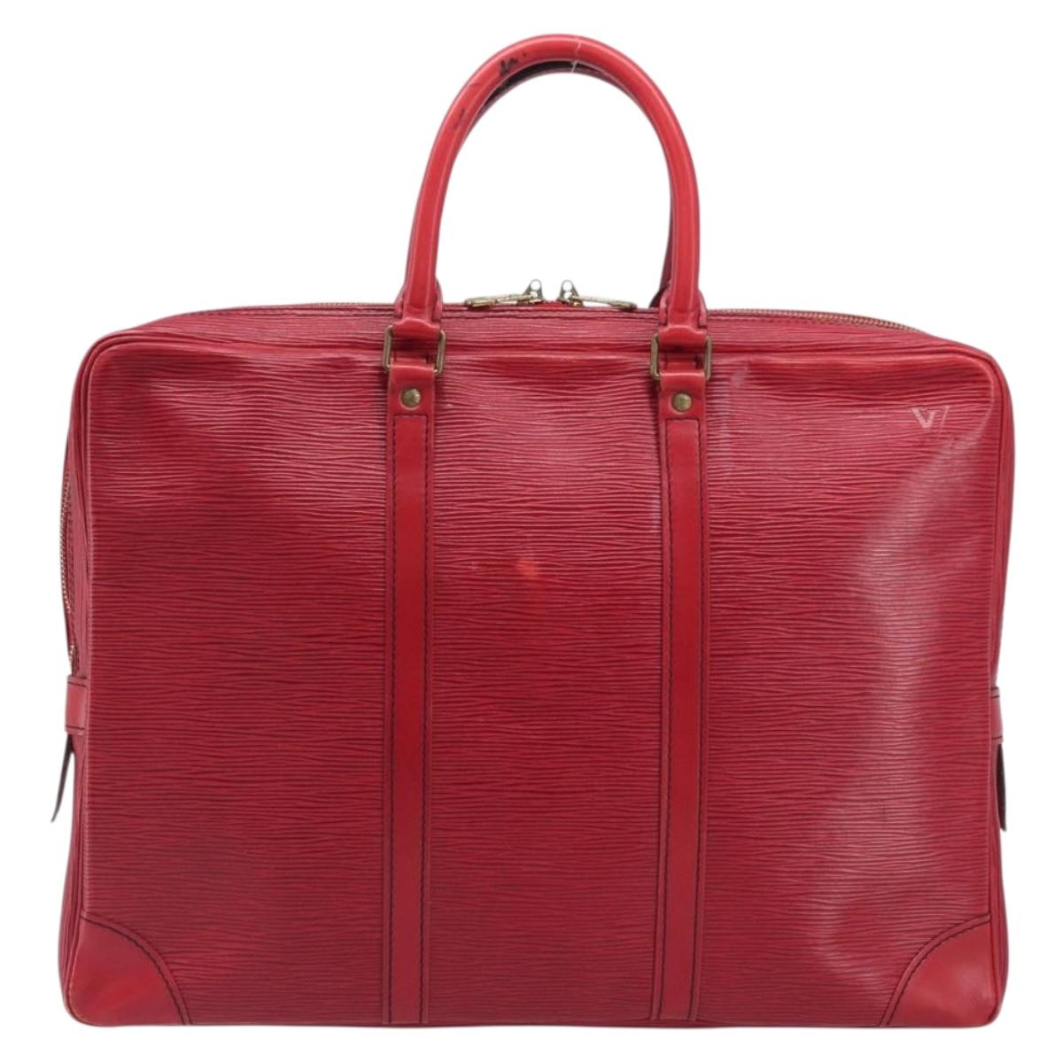 LOUIS VUITTON Epi Porte Documents Voyage Business Bag Red M54477 LV Auth BA16822