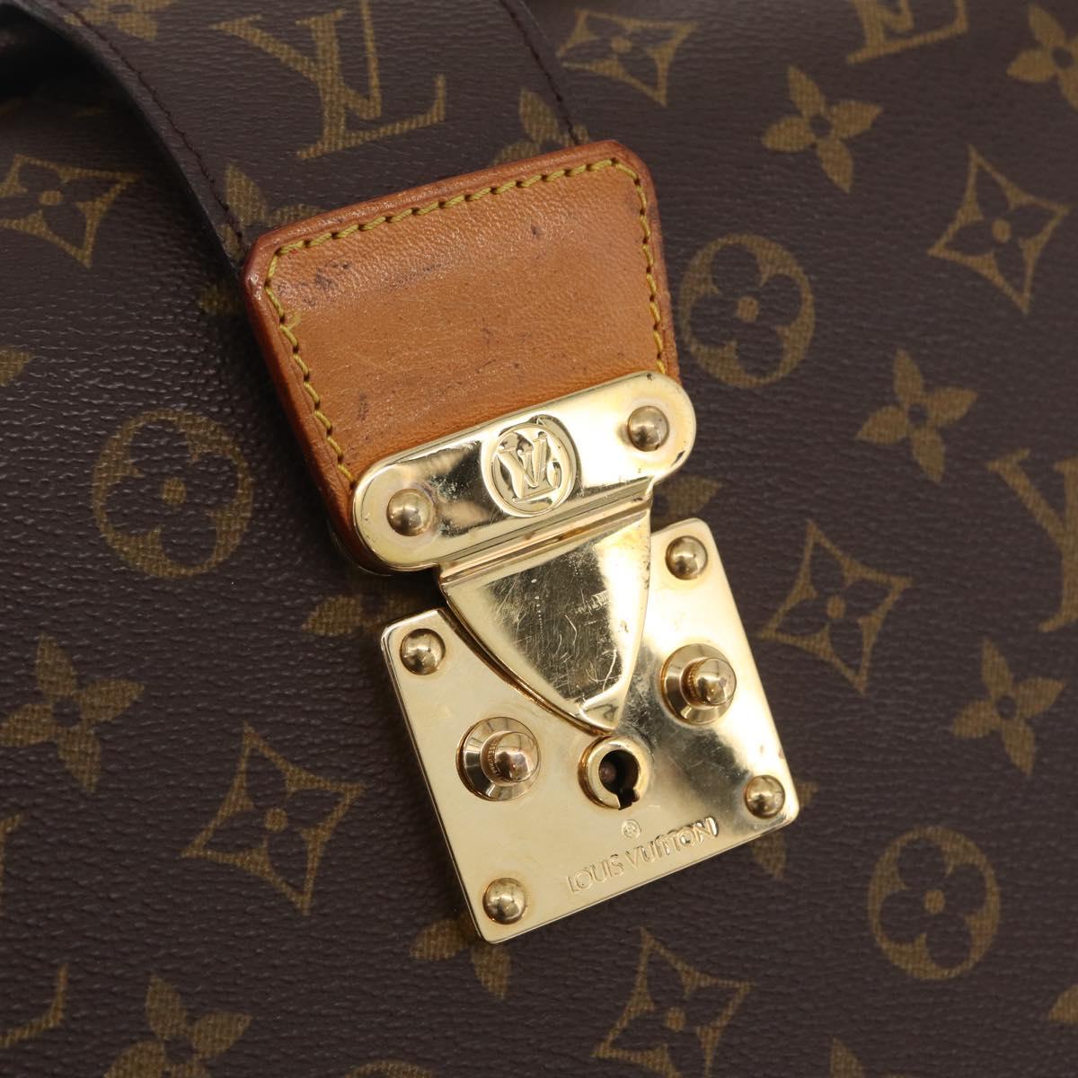 LOUIS VUITTON Monogram Serviette Fermoir Business Bag M53305 LV Auth BA16824