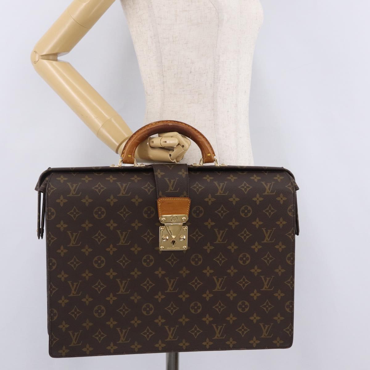 LOUIS VUITTON Monogram Serviette Fermoir Business Bag M53305 LV Auth BA16824