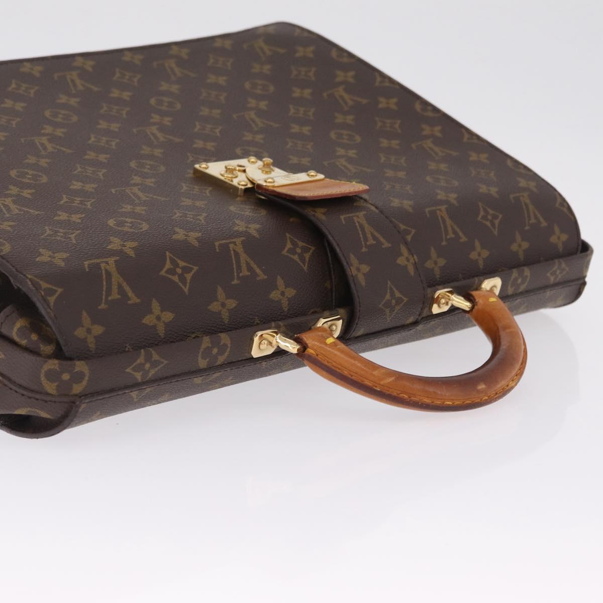 LOUIS VUITTON Monogram Serviette Fermoir Business Bag M53305 LV Auth BA16824