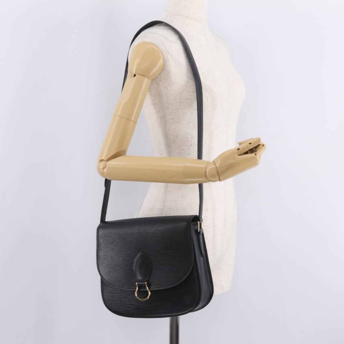 LOUIS VUITTON Epi Saint Cloud GM Shoulder Bag Black M52192 LV Auth BA16825A