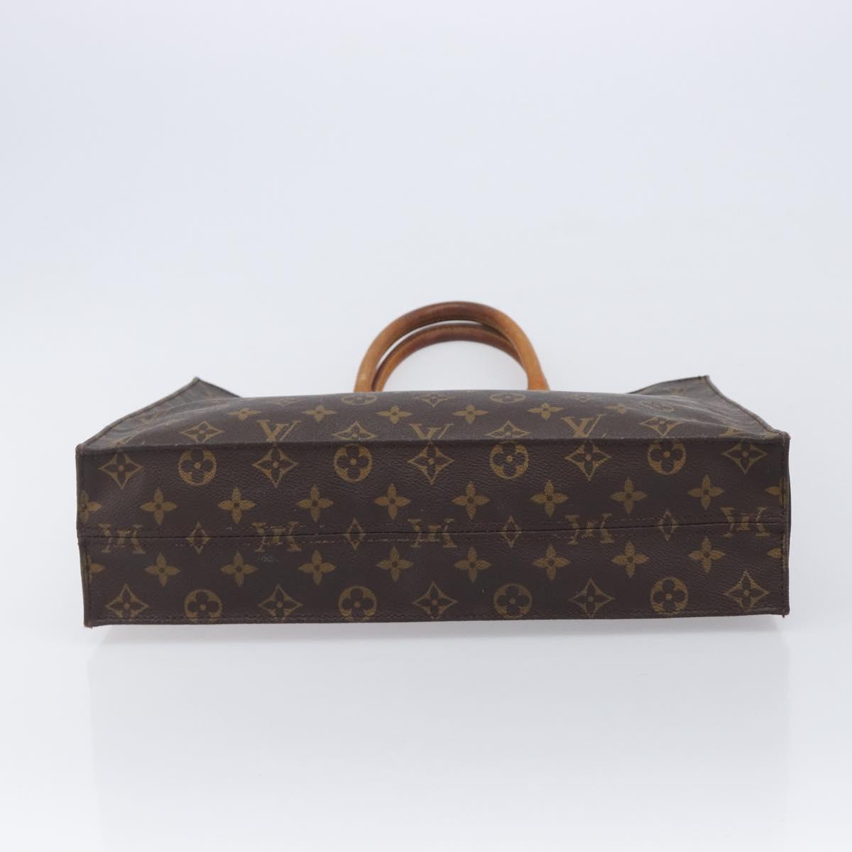 LOUIS VUITTON Monogram Sac Plat Hand Bag M51140 LV Auth BA16830