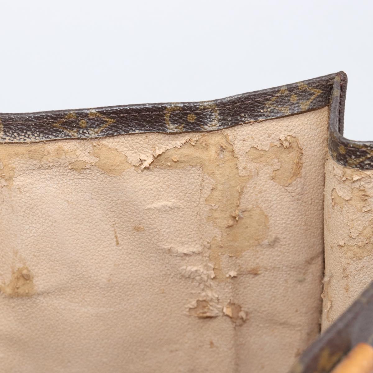 LOUIS VUITTON Monogram Sac Plat Hand Bag M51140 LV Auth BA16830