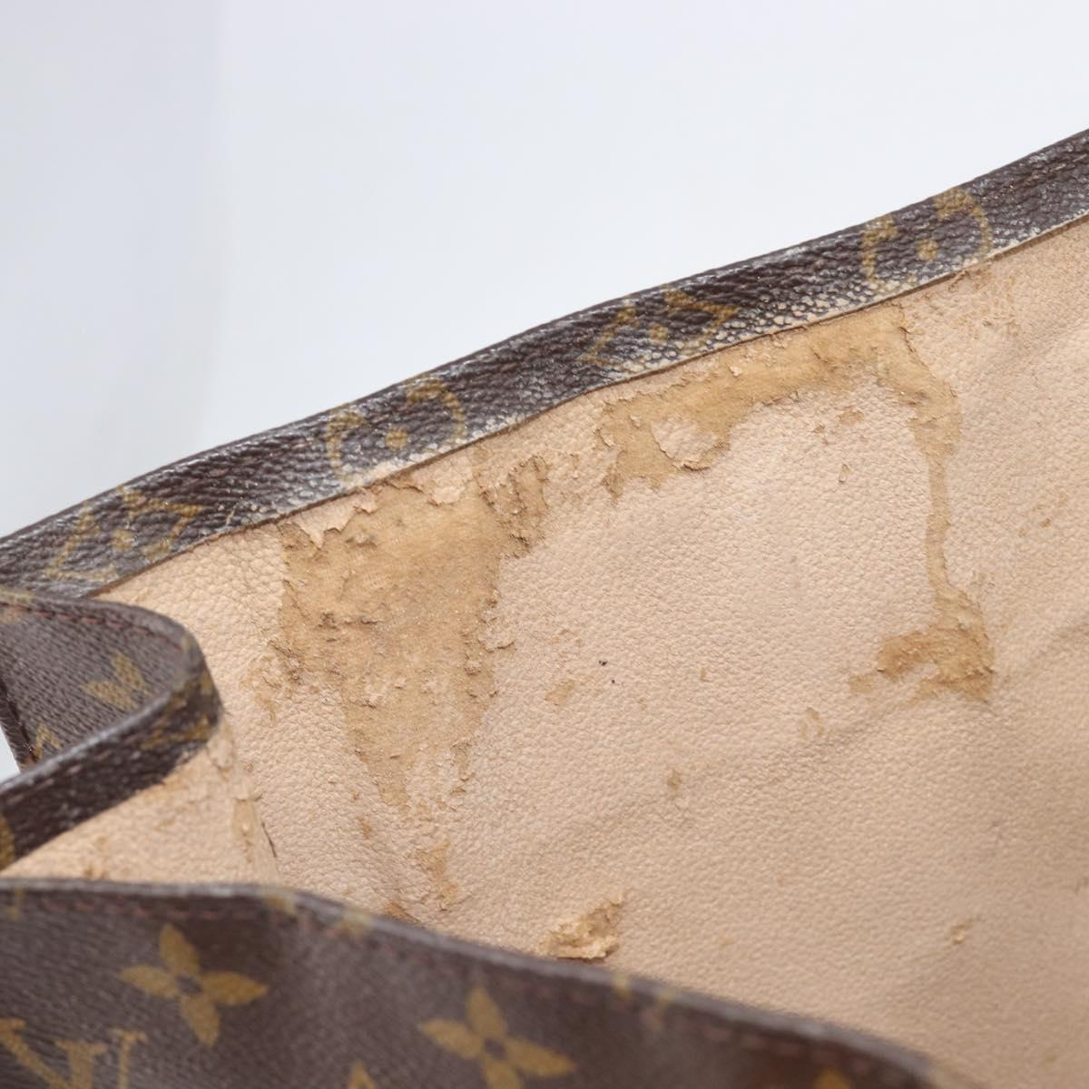 LOUIS VUITTON Monogram Sac Plat Hand Bag M51140 LV Auth BA16830
