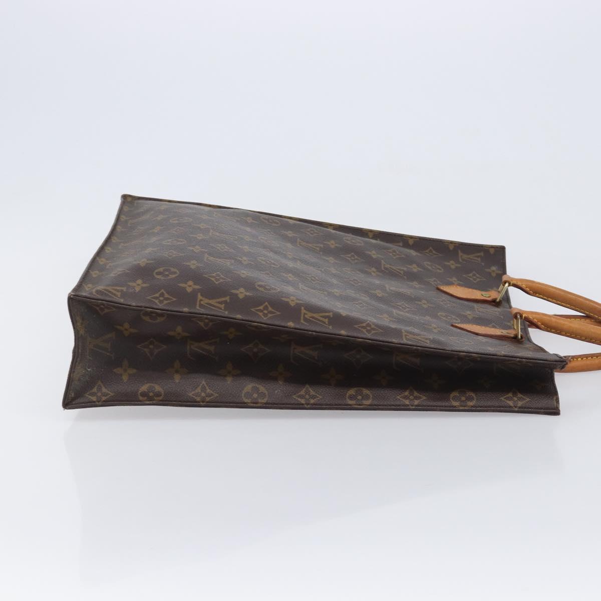 LOUIS VUITTON Monogram Sac Plat Hand Bag M51140 LV Auth BA16830