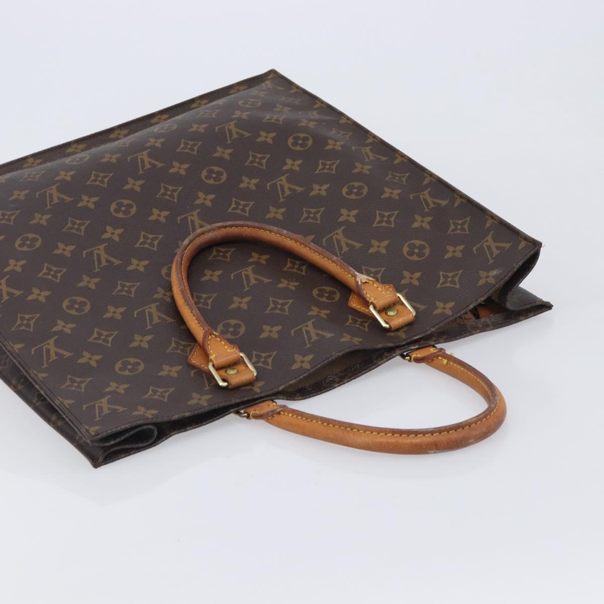 LOUIS VUITTON Monogram Sac Plat Hand Bag M51140 LV Auth BA16830