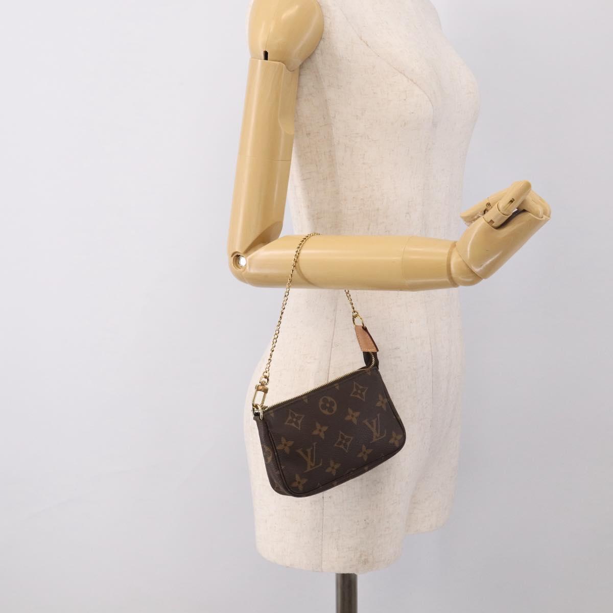 LOUIS VUITTON Monogram Mini Pochette Accessoires Pouch M58009 LV Auth BA16831A